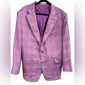 Leonard Logsdail Windowpane Blazer Custom 44R